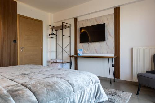 Cama o camas de una habitación en Limani Comfort Rooms