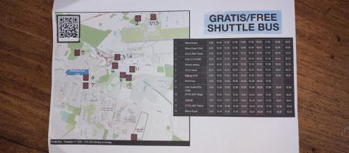 a map of the grizzlies shuffle bus at 6 Room Holiday House, Private Garden, Lego House, Legoland, Lalandia, in Billund