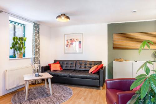 Χώρος καθιστικού στο Ferienwohnung Villa Funcke