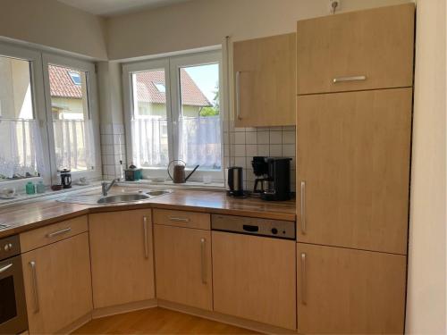 Dapur atau dapur kecil di Ferienwohnung Buck