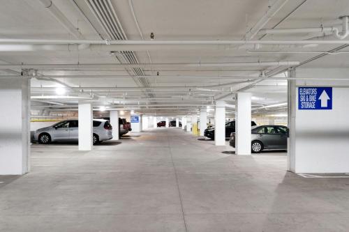 a large parking garage with cars parked in it at Residence Inn by Marriott Vail in Vail