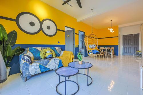 Χώρος καθιστικού στο Family Adventure Homestay in Cameron Highlands Clover Home 6-30