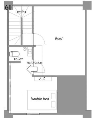 a floor plan of a house at Jasmin錦町5-6 高松駅近 2階層 テラス付き in Takamatsu