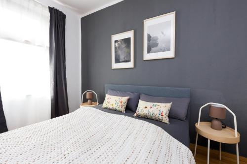 Postel nebo postele na pokoji v ubytování FullHouse - Chemnitz - M45 Apartments