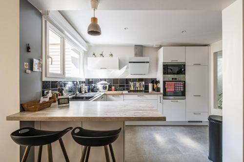 Η κουζίνα ή μικρή κουζίνα στο Au coeur du village Verzenay