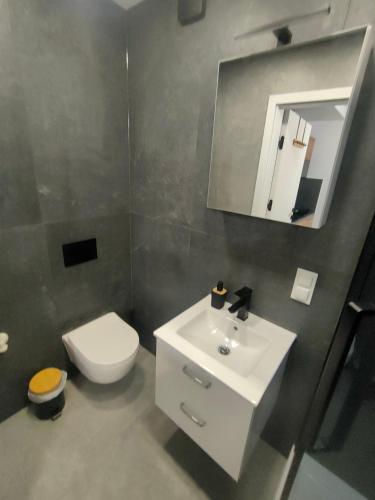 Ένα μπάνιο στο Apartamenty Monte Cassino