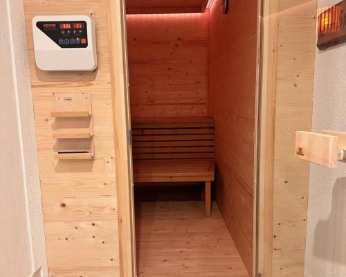 a sauna with a scale in a wooden room at Smart Resorts B&B 2 BB2 326 in Winterberg