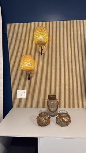 two baskets on a counter in a room at Eco resort Praia dos Carneiros in Praia dos Carneiros