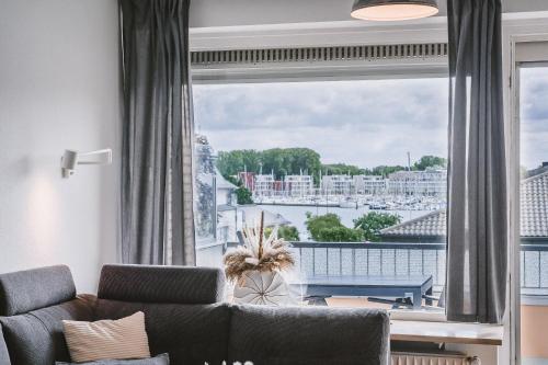 Χώρος καθιστικού στο Sadebo Apartments Traveblick 3 Zimmer 6 Gäste