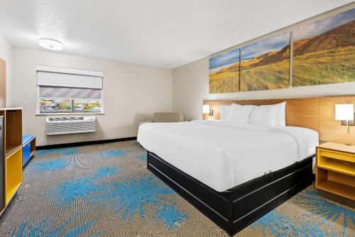 Una cama o camas en una habitación de Days Inn by Wyndham Mitchell SD
