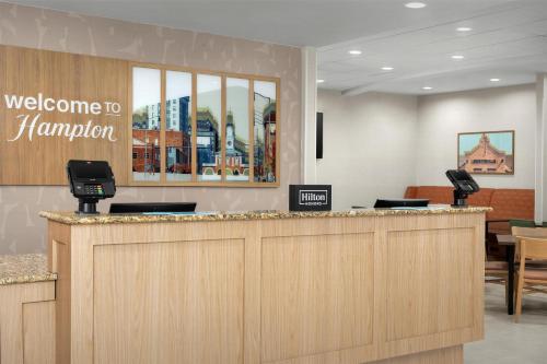 a welcome to hanover sign at a waiting room at Hampton Inn Fayetteville Fort Bragg in Fayetteville