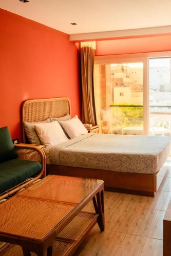 Un ou plusieurs lits dans un hébergement de l'établissement Jimmy Pyramids Hotel