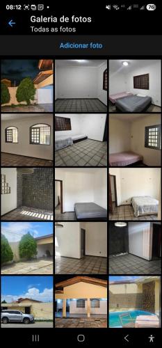 a collage of different pictures of a room at Casa com suítes quartos praias e centro histórico in São Luís