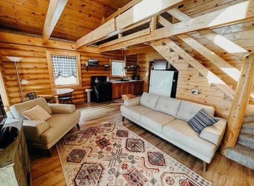 Posezení v ubytování Cabaña La Aurora Cabañas Lu-Mau