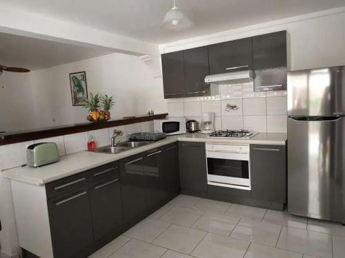 Kuchyň nebo kuchyňský kout v ubytování Appartement spacieux à Saint-Esprit de 120 m²