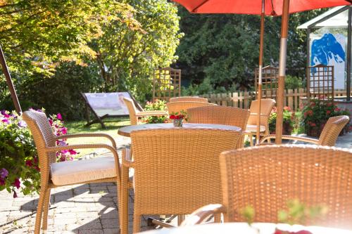 Jardín al aire libre en Pension Schmidinger