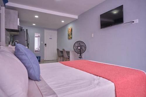 Μια τηλεόραση ή/και κέντρο ψυχαγωγίας στο Apartamentos y Loft Laureles