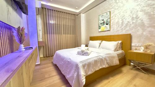 Ένα ή περισσότερα κρεβάτια σε δωμάτιο στο 1min walk B&B City Center