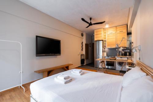 Stylish City Studio 8' From 3 Metro Lines 4th Floor