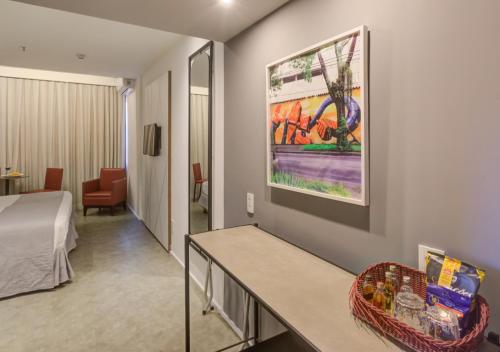 Rio Design Copacabana Hotelにあるベッド