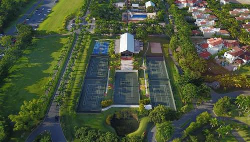 an aerial view of a house in a suburb at Villa Teale Serene Dorado Escape in Dorado