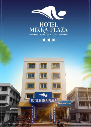 a hotel mirza plaza in front of a building at Hotel Mirka Plaza in Bhubaneshwar