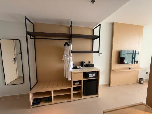 Dapur atau dapur kecil di Arena Cam Ranh Seaview - Near Airport