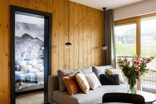 Χώρος καθιστικού στο Apartament Blue Mountain