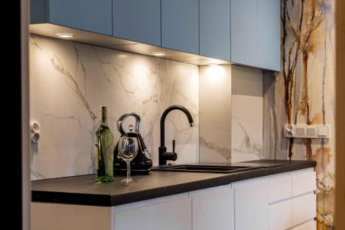 Η κουζίνα ή μικρή κουζίνα στο Apartament Blue Mountain