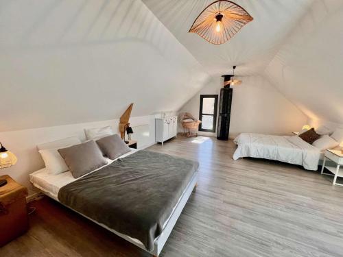 Postel nebo postele na pokoji v ubytování Maison neuve 4 pièces 130m² proche plage, 8 pers - FR-1-478-194