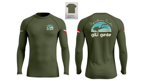 a long sleeve shirt with a golf logo on the sleeve at Signature Scuba Gili Gede Dive and Stay in Gili Gede
