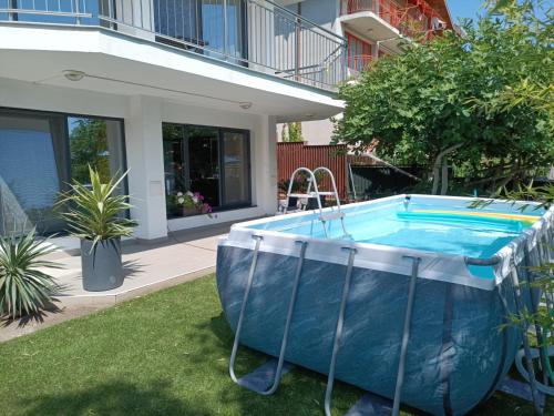 a pool in the yard of a house at Villa Black Sea in Balchik