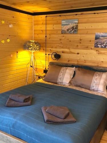 Postel nebo postele na pokoji v ubytování Hiking