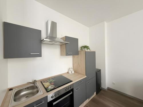 Kuchyň nebo kuchyňský kout v ubytování Ferienwohnung murihaus