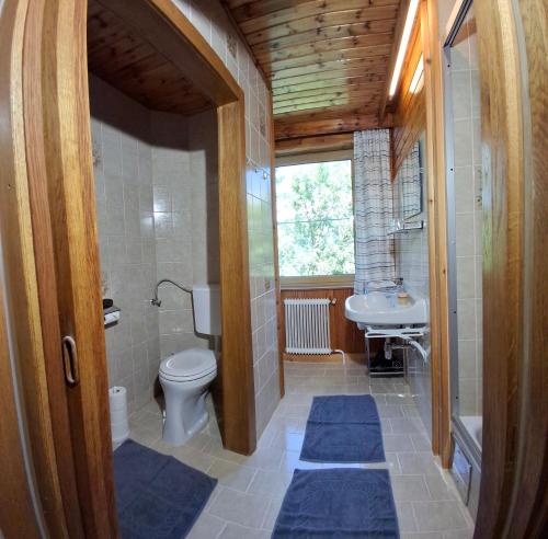 a bathroom with a toilet and a sink at Appartements Scharzenberger und Hinteregg in Schladming