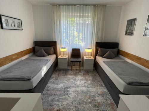 Ένα ή περισσότερα κρεβάτια σε δωμάτιο στο Hotel zum Schiffchen