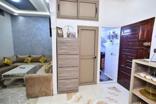 Η κουζίνα ή μικρή κουζίνα στο Appartement Authentique & Moderne au Cœur de la Médina