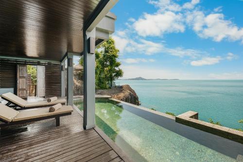 a view of the ocean from a villa at The Kala in Amphoe Koh Samui
