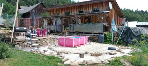 a house that is being constructed in front at DVOR POD KRíKMI in Spišský Štvrtok