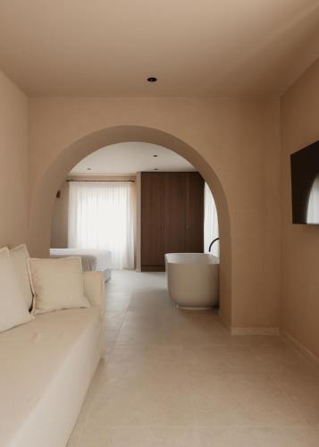 Χώρος καθιστικού στο Aragosta Suites