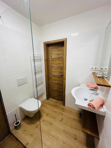 a bathroom with a sink and a toilet at Apartment Gastein 3 in Bad Gastein
