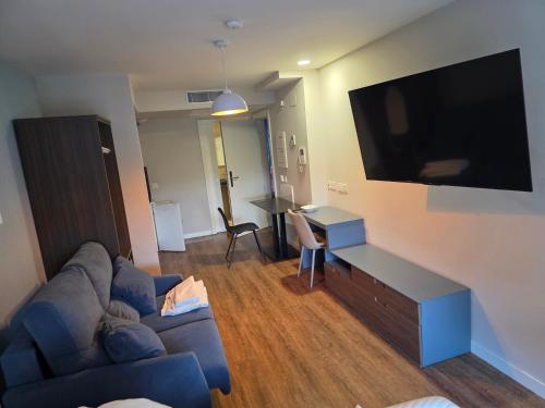 TV a/nebo společenská místnost v ubytování Apartahotel Aranda Flex Living