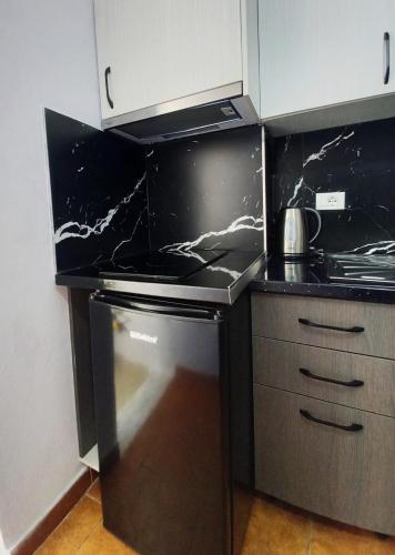 Kuchyň nebo kuchyňský kout v ubytování Sunflower Apartment