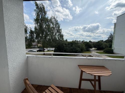 Μπαλκόνι ή βεράντα στο Satiksmes apartment