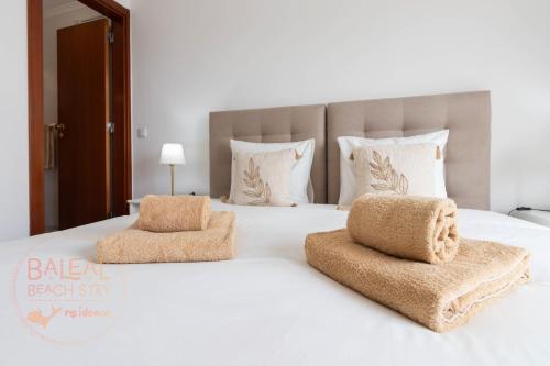 Ένα ή περισσότερα κρεβάτια σε δωμάτιο στο Baleal Beach Stay
