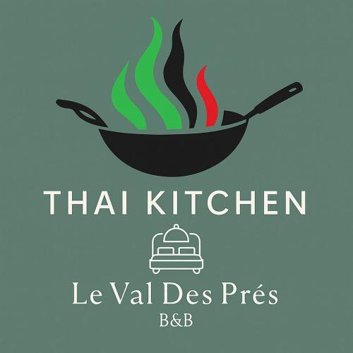 a logo for that kitchen le vld des pies at "Le Val des Prés" Atypique, Chambres spacieuses dans ancienne usine in Beauficel-en-Lyons
