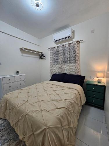 a bedroom with a bed and a air conditioner at The Harvest of Love 4 Modern, Prime Location in Lance aux Épines