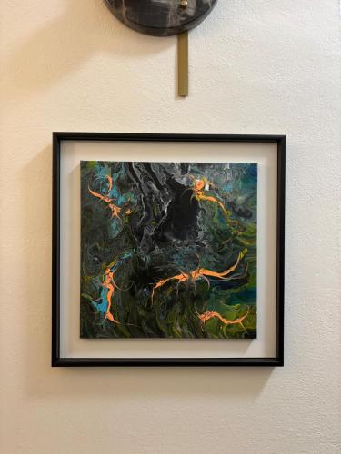 a picture of a painting hanging on a wall at ART hotel MAXIM in Frýdek-Místek