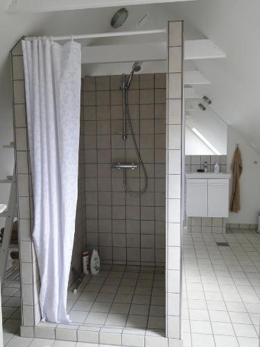A bathroom at Dyssegaard B&B