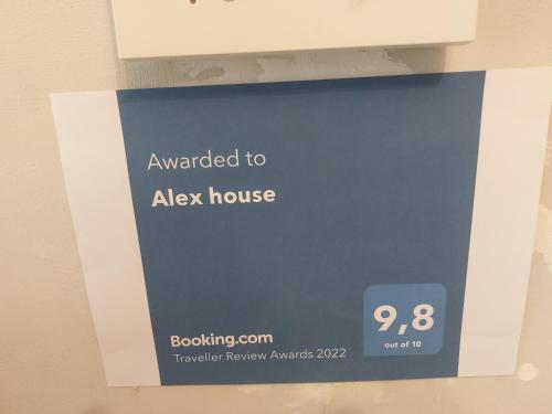 Certifikát, hodnocení, plakát nebo jiný dokument vystavený v ubytování Alex Varkiza